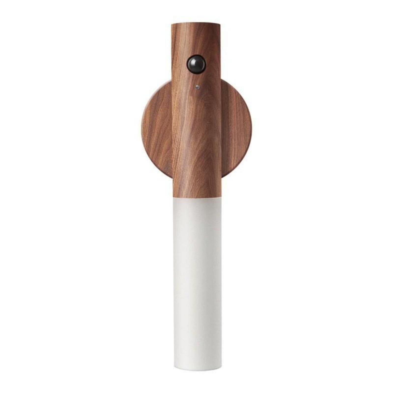 Motion Sensor Night Light, Rechargeable Body Sensor Night Light Indoor, Magnetic Wooden LED Wall Sconce For Bedroom Corridor Staircase Cabinet Intelligent Human Body Induction Night Light