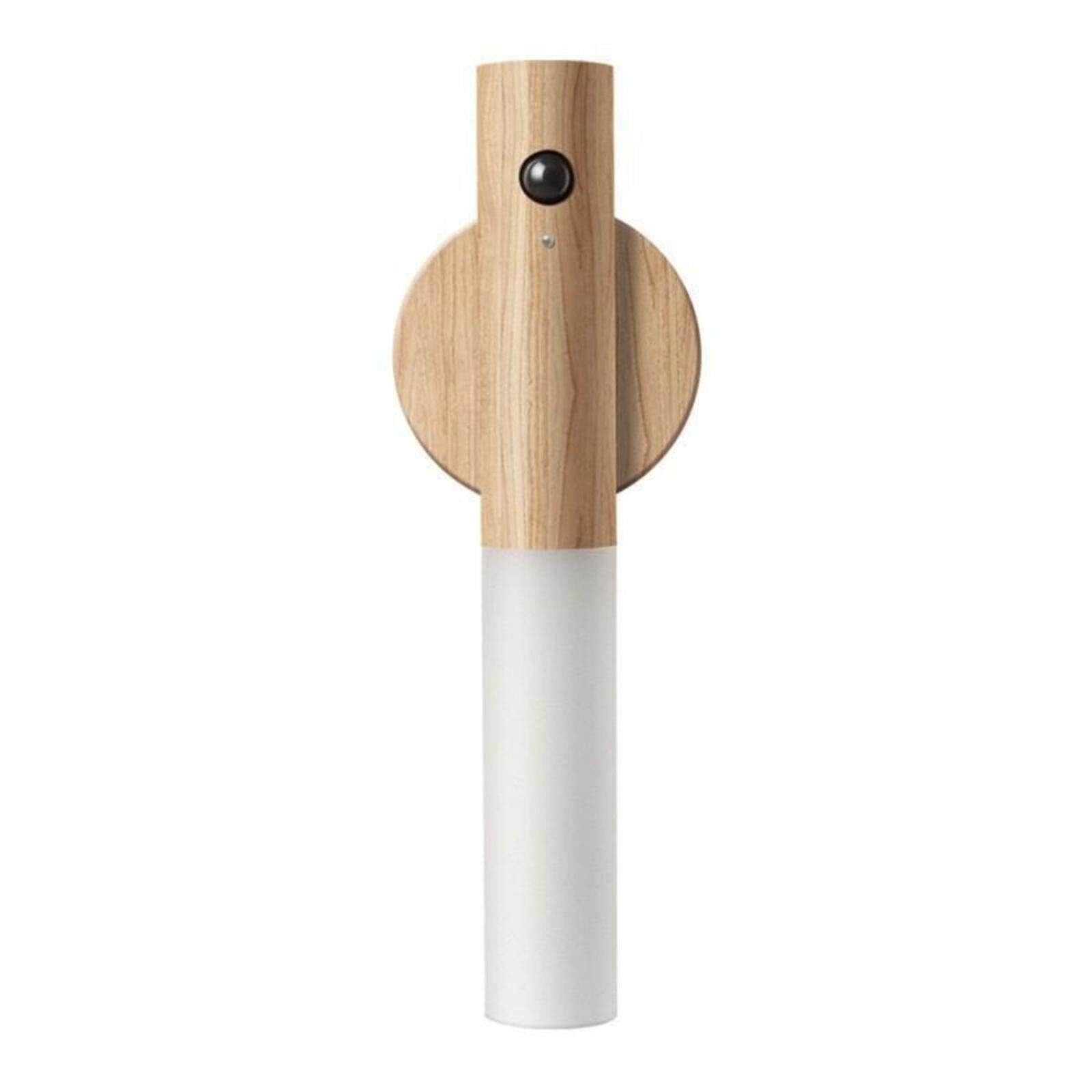 Motion Sensor Night Light, Rechargeable Body Sensor Night Light Indoor, Magnetic Wooden LED Wall Sconce For Bedroom Corridor Staircase Cabinet Intelligent Human Body Induction Night Light