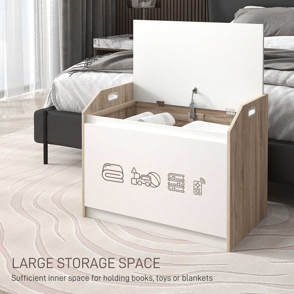 60 X 35.5cm Storage Ottoman Box, With Top Seat - White